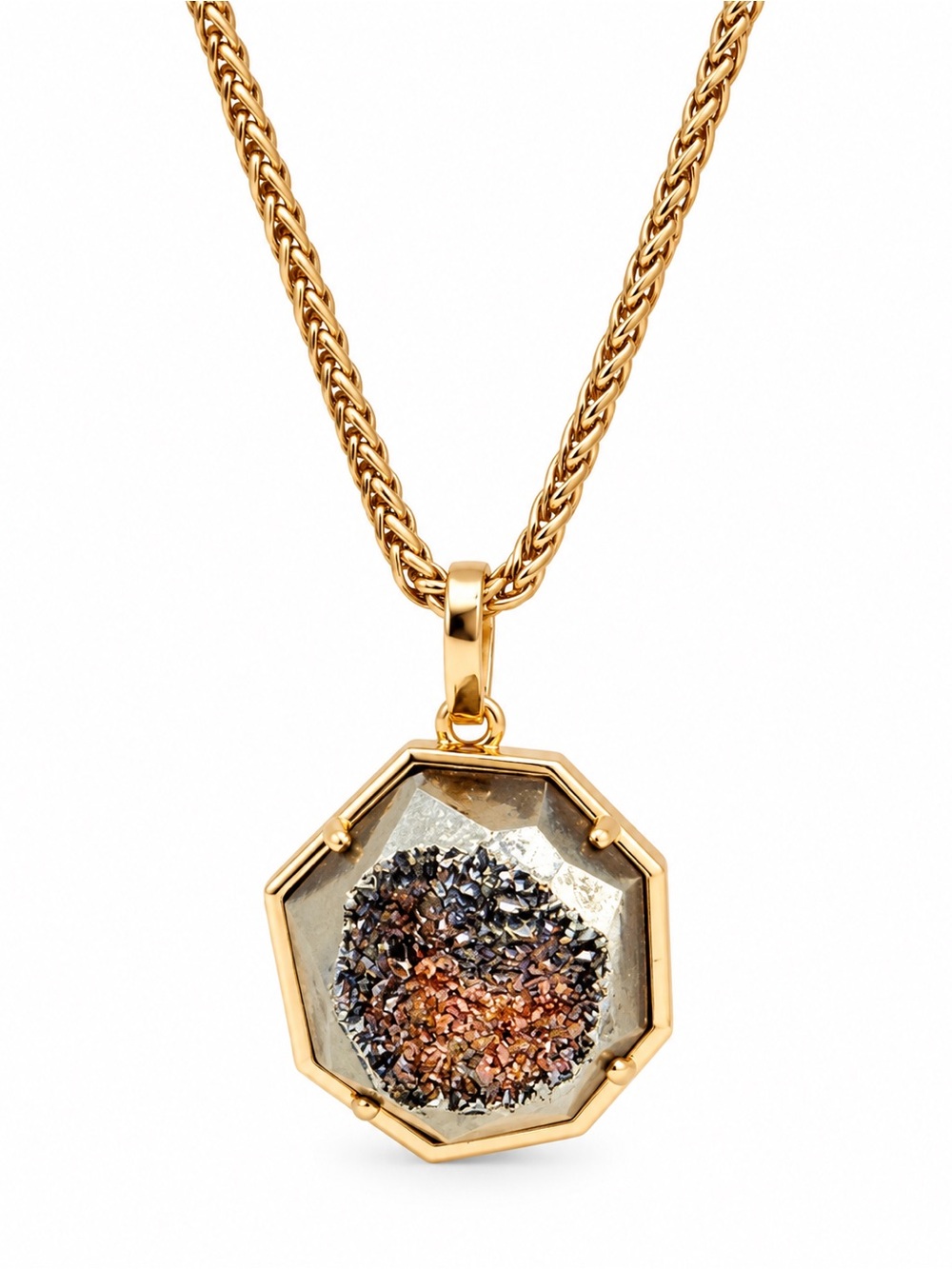 Kendra Scott Lizzie Rose Gold Drusy Necklace